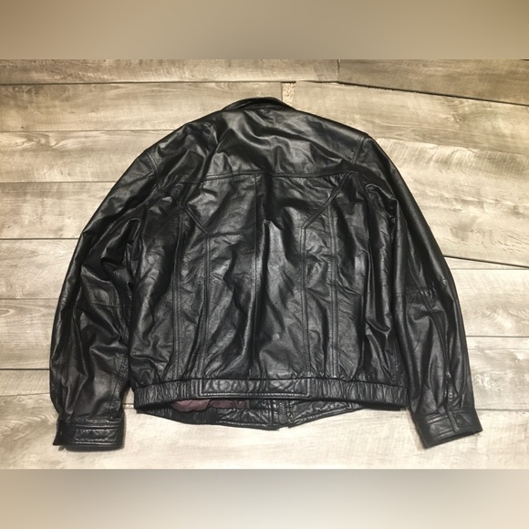 Wilsons Leather Flight Black Bomber Men’s Jacket 80’s 90's Vintage Size XLarge - Picture 10 of 12